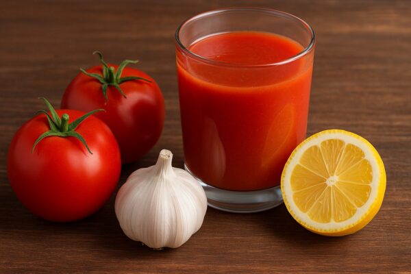 El Poder del Jugo de Tomate, Limón y Ajo para Desintoxicar el Cuerpo