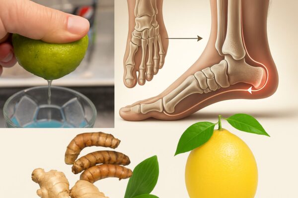El secreto natural contra el dolor de piernas y articulaciones con limón, cúrcuma y jengibre