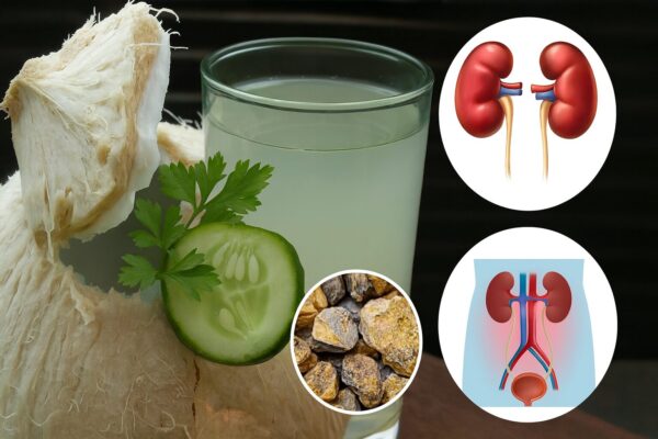 “El poderoso limpiador renal: agua de coco con perejil y pepino para desintoxicar tu cuerpo”
