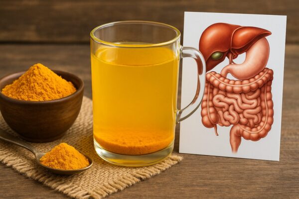 Beneficios de tomar agua de cúrcuma por la noche