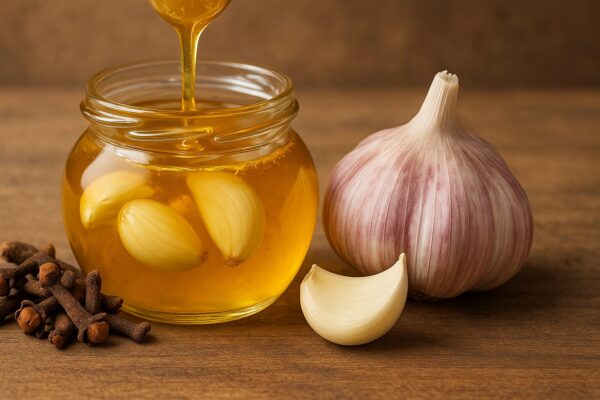 “Remedio casero con ajo, miel y clavos de olor: antibiótico natural que mejora tu vida”