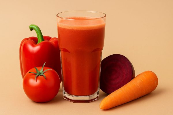 El jugo rojo más poderoso: ají morrón, tomate, betabel y zanahoria para revitalizar tu salud
