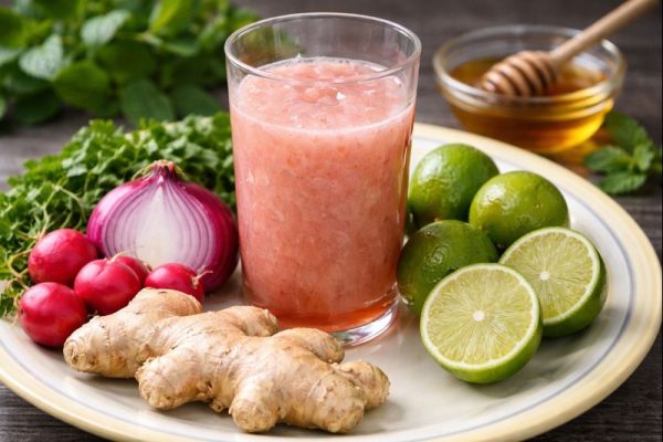 Bebida natural con rábano que apoya la tiroides y activa el metabolismo