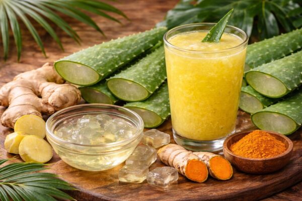 Cómo Preparar el Jugo de Sábila, Jengibre y Cúrcuma para el Colon Inflamado y Dolor Articular
