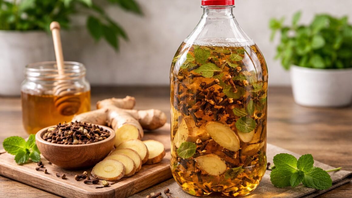 té de jengibre y clavo