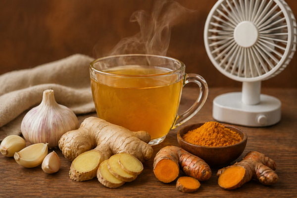 Cómo Preparar Té, Ungüento y Jarabe con Jengibre, Ajo y Cúrcuma