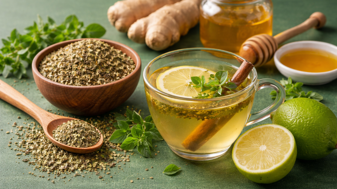 té de orégano con limón