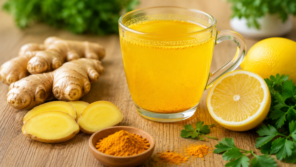 Bebida de Jengibre, Limón y Cúrcuma: Beneficios para la Salud Renal y el Bienestar General